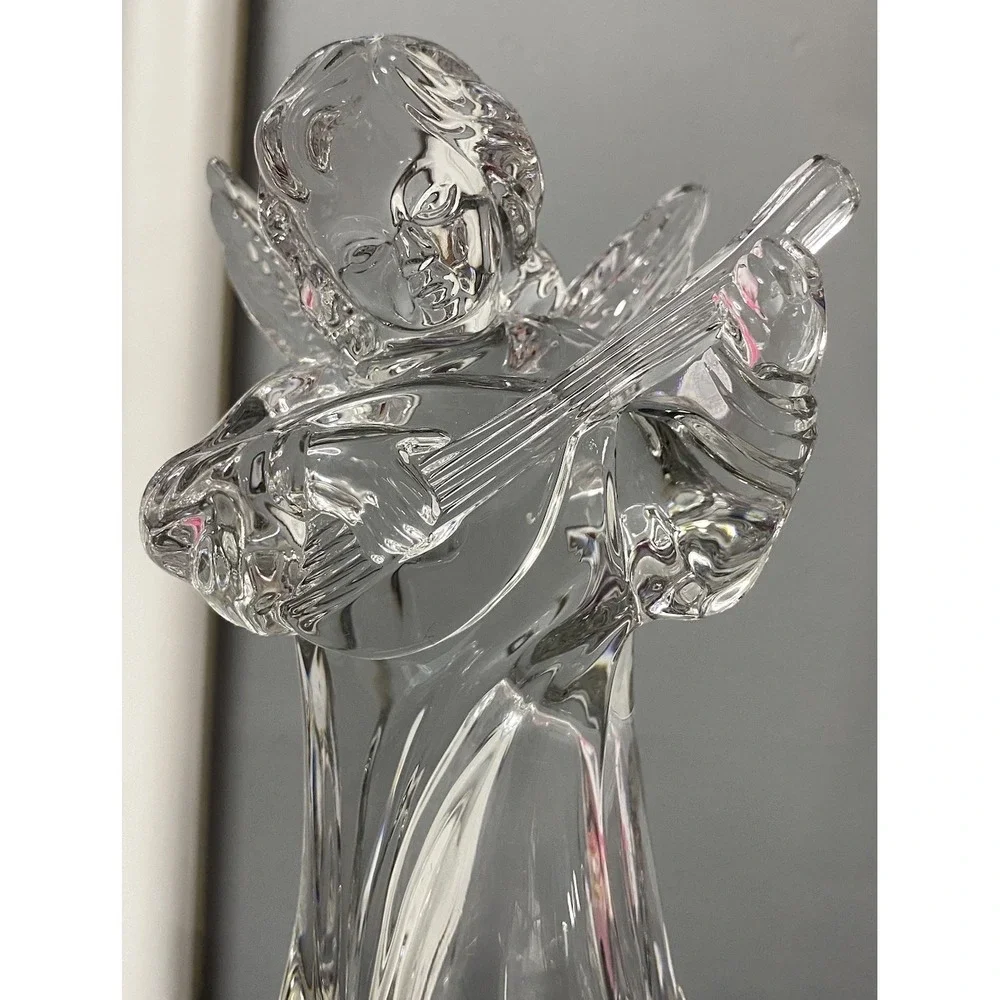Mikasa Herald Collection Crystal Angelic Mandolin Statue Figurine 8